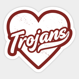 Vintage Trojans School Spirit // High School Football Mascot // Go Trojans Sticker